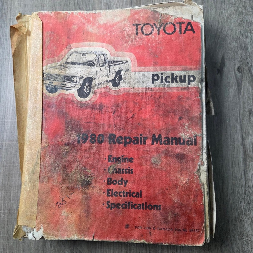 Repair Manual Toyota 1980 Pickup Red Wiring Diagrams Service Guide